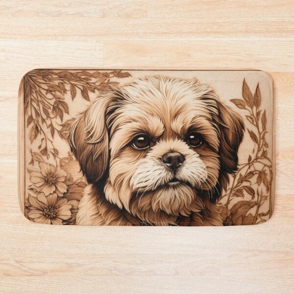 Item preview, Shih Tzu: The Endearing Spirit of Wood (Pyro Pets Art - 033) designed and sold by pyropetsart.