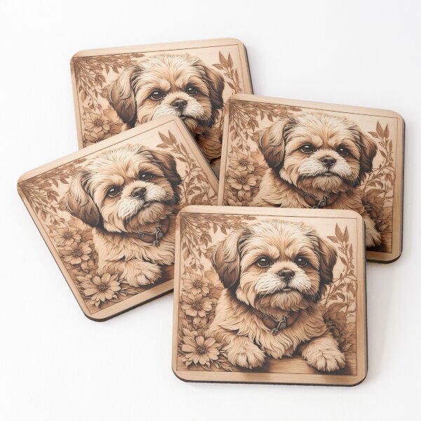 Item preview, Shih Tzu: The Endearing Spirit of Wood (Pyro Pets Art - 033) designed and sold by pyropetsart.