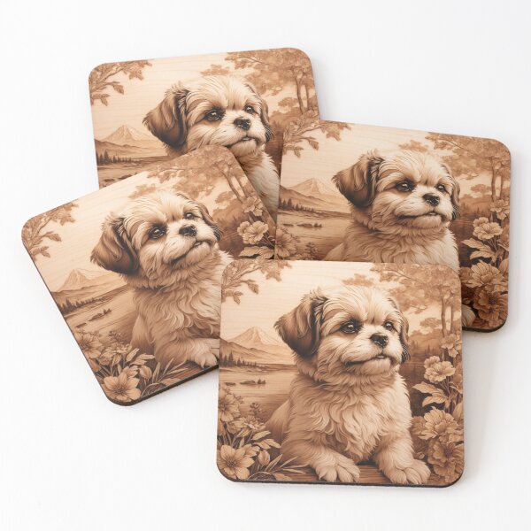 Item preview, Shih Tzu: The Endearing Spirit of Wood (Pyro Pets Art - 035) designed and sold by pyropetsart.