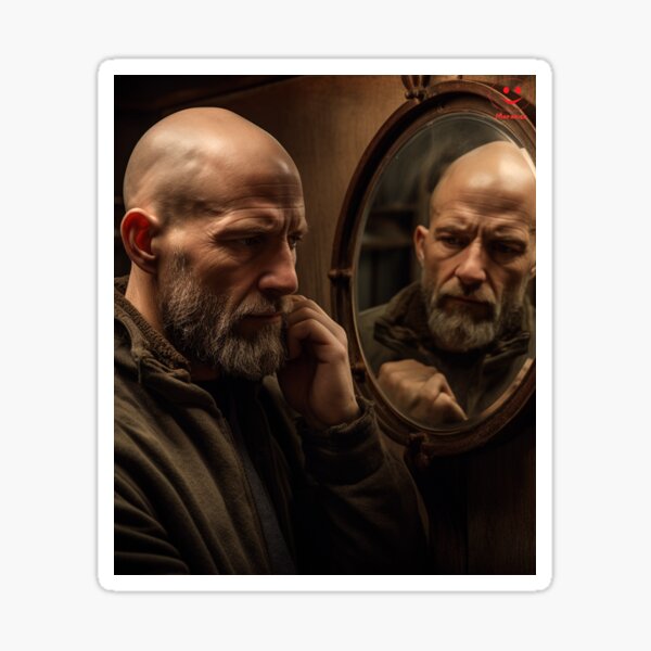 Item preview, Reflection of a Bald and Bearded Man designed and sold by Negronbebe.