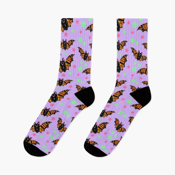 Item preview, Cute Spooky Monarch Butterfly Bats Pattern Pastel Halloween  designed and sold by ArtbyJanaye.