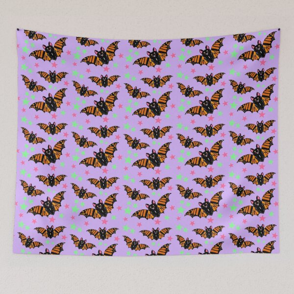 Item preview, Cute Spooky Monarch Butterfly Bats Pattern Pastel Halloween  designed and sold by ArtbyJanaye.