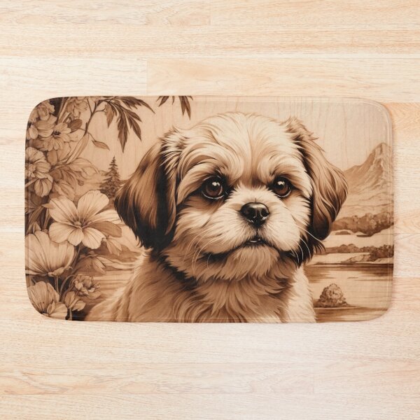 Item preview, Shih Tzu: The Endearing Spirit of Wood (Pyro Pets Art - 038) designed and sold by pyropetsart.