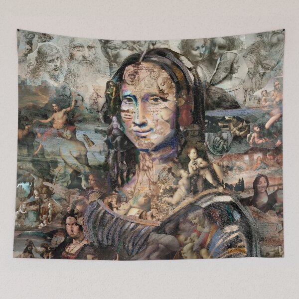 Item preview, Mona Lisa Collage Edition Surrealism Art by Leonardo Da Vinci designed and sold by Under-TheTable.