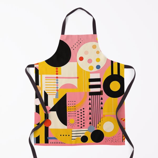 Item preview, Vibrant Deco Reverie: Pink & Yellow Abstract Art with Bold Geometry designed and sold by PaintbrushPlace.