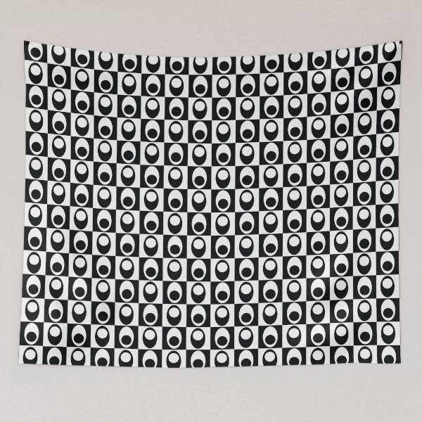 Item preview, Black and white 60s Oh design designed and sold by twistidd.