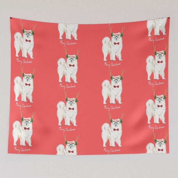 Item preview, Samoyed Christmas Dog  designed and sold by beastieboutique.