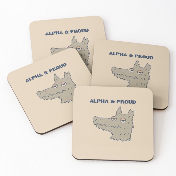 Item preview, Alpha And Proud - Strong Proud Man Male Quote Saying Wolf Alpha Male designed and sold by pxlboy.