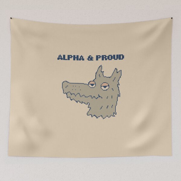 Item preview, Alpha And Proud - Strong Proud Man Male Quote Saying Wolf Alpha Male designed and sold by pxlboy.