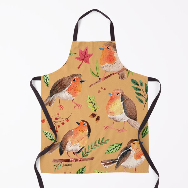 Item preview, Watercolor Robin Bird Illustatrion orange designed and sold by SandraArtStudio.