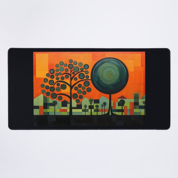 Item preview, Chromatic Fusion- Orange Tree Unleashed in Bold Fauvist, Abstract Expressionism and Cubist Strokes designed and sold by OlfactoART Studio.