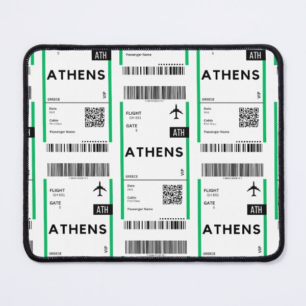 Item preview, Athens (ATH) Canada Airplane Boarding Pass designed and sold by RoamInk.