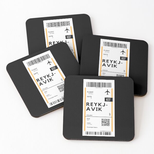 Item preview, Reykjavik (KEF) Iceland Airplane Boarding Pass designed and sold by RoamInk.