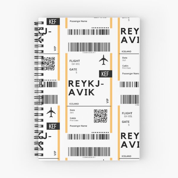 Item preview, Reykjavik (KEF) Iceland Airplane Boarding Pass designed and sold by RoamInk.
