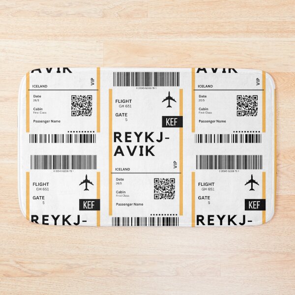 Item preview, Reykjavik (KEF) Iceland Airplane Boarding Pass designed and sold by RoamInk.