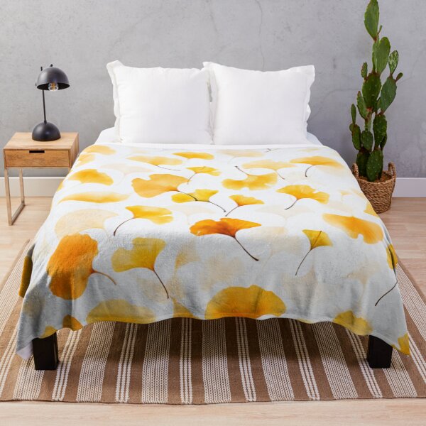 Item preview, Autumn ginko yellow leaves falling in Japan pattern - Fall themed design pattern designed and sold by Onigokko.
