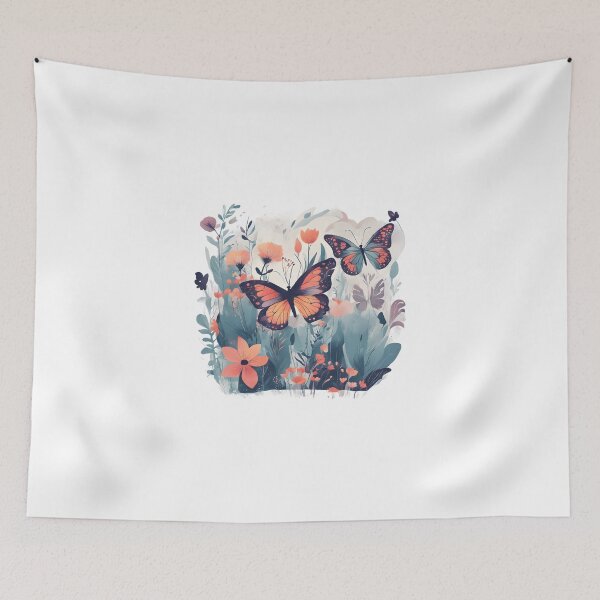Item preview, flora and butterfly designed and sold by MujigaePim.