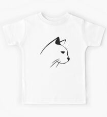 BLack Cat silhouette Kids Tee