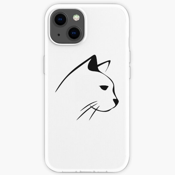 BLACK Katze Silhouette iPhone Flexible Hülle
