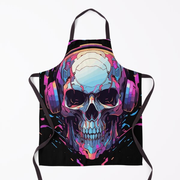 Item preview, Techno Skull Face Portrait designed and sold by MAPDDesigns.