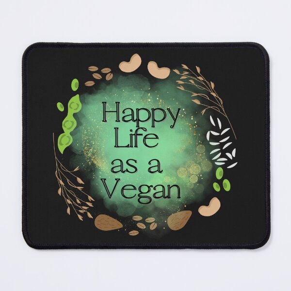 Item preview, Happy Life as a Vegan designed and sold by PancakeToad.