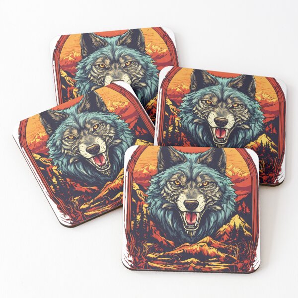 Item preview, Angry Wolf designed and sold by Funny Vintage Stickers And T-Shirts.
