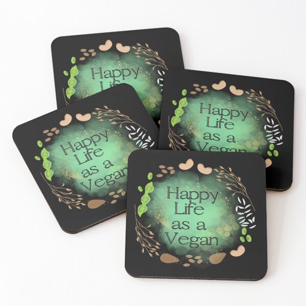 Item preview, Happy Life as a Vegan designed and sold by PancakeToad.
