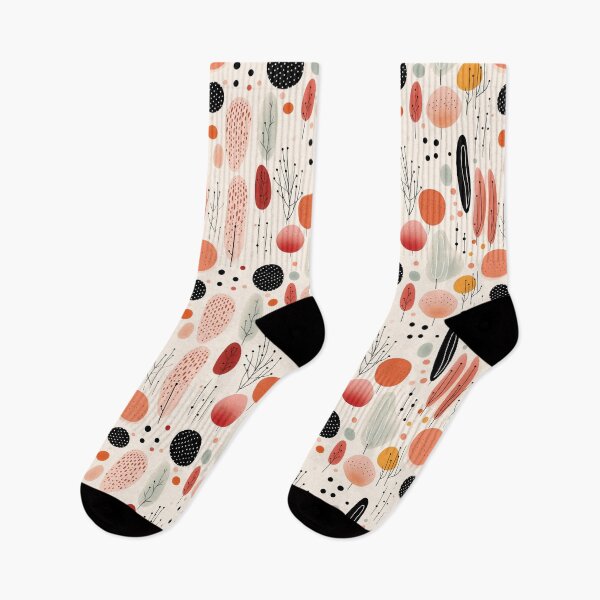 Item preview, Nature Pattern- Orange Forest Socks designed and sold by IntristedAI.