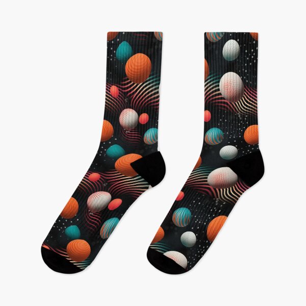 Item preview, Cosmic Pattern- Party Planets Socks designed and sold by IntristedAI.