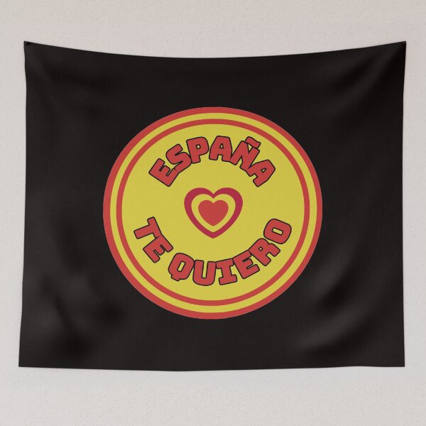 Item preview, Spain I love you. red letters and yellow background designed and sold by altohero.