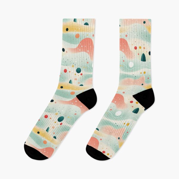 Item preview, Abstract Pattern - Floating Pastels Socks designed and sold by IntristedAI.