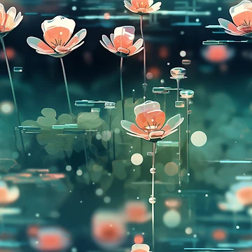 Artwork thumbnail, Nature Pattern - Glass Roses Socks by IntristedAI