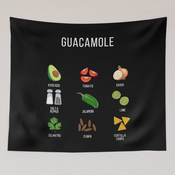 Item preview, Culinary Canvases Guacamole Ingredients Dark designed and sold by Coastal Garden Design Studio.