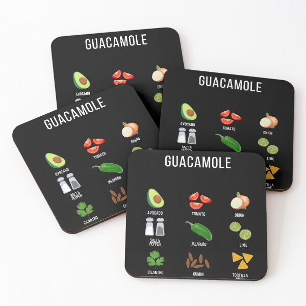 Item preview, Culinary Canvases Guacamole Ingredients Dark designed and sold by Coastal Garden Design Studio.