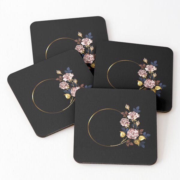Item preview, Round Frame with Pink Gold Roses designed and sold by Blackmoon9.