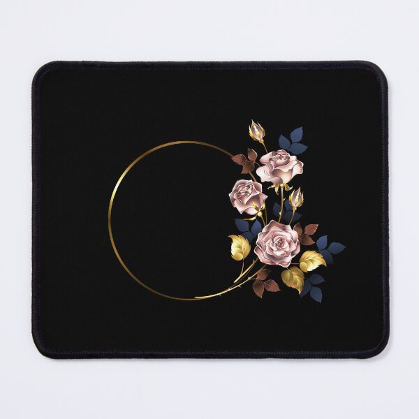 Item preview, Round Frame with Pink Gold Roses designed and sold by Blackmoon9.
