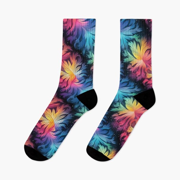 Item preview, Nature Pattern - Colour Leaves Socks designed and sold by IntristedAI.