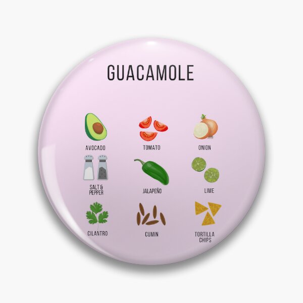 Item preview, Culinary Canvases Guacamole Ingredients Pink designed and sold by Coastal Garden Design Studio.