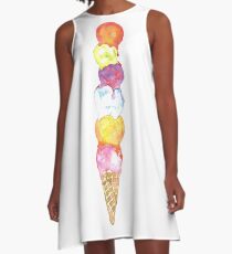 Sherbert Ice Cream Cone A-Line Dress