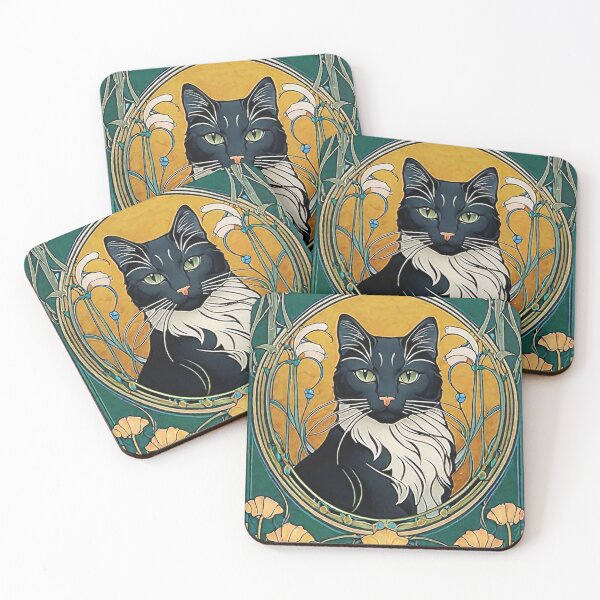 Item preview, Art Nouveau Cat  designed and sold by ImagineDesignz.