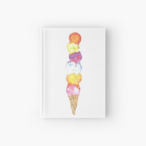 Sherbert Ice Cream Cone Hardcover Journal