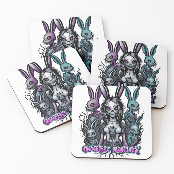 Item preview, Retro Gothic Bunny Retro goth punk Logo designed and sold by risingphoenix6.