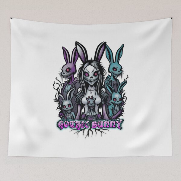 Item preview, Retro Gothic Bunny Retro goth punk Logo designed and sold by risingphoenix6.