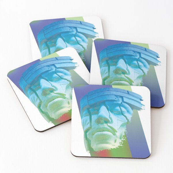 Item preview, Modern T showing the face of a Statue of man, that has become cracked, placed upon a soft background of gradients and solid colours. designed and sold by TrishCampbell.