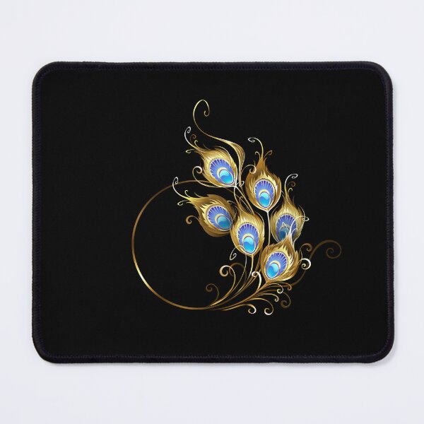 Item preview, Golden Peacock Feather Monogram designed and sold by Blackmoon9.