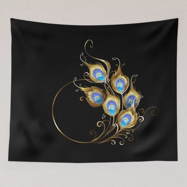 Item preview, Golden Peacock Feather Monogram designed and sold by Blackmoon9.