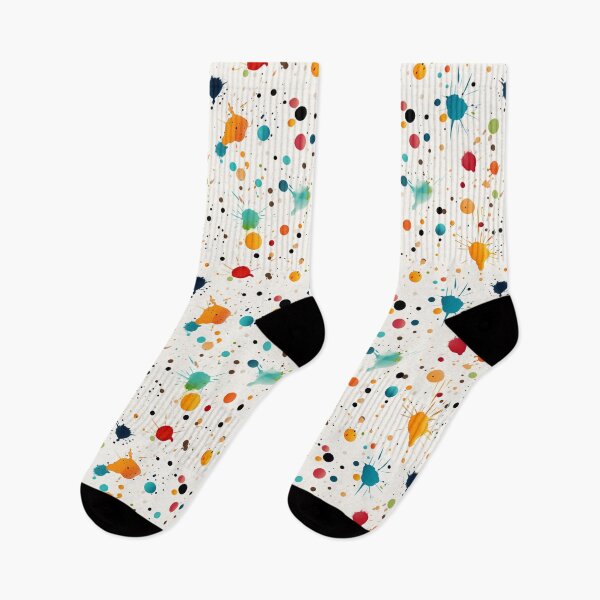 Item preview, Abstract Pattern - Colour Splashes Socks designed and sold by IntristedAI.