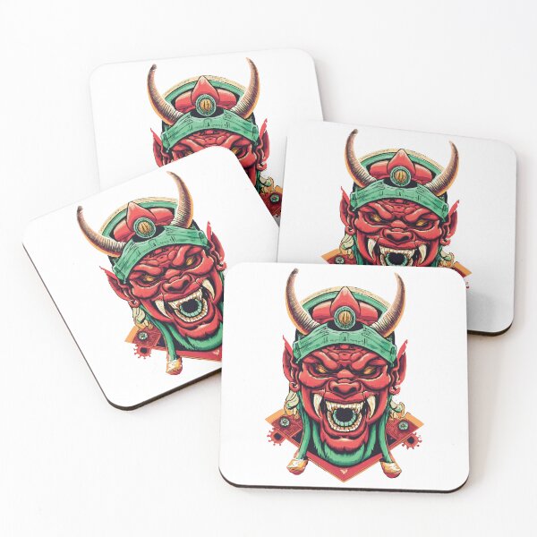 Item preview, ONI JAPANESE DEMON MASK Red Demon Mask Oni Mask designed and sold by SorryFrog.