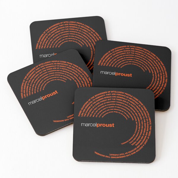 Item preview, Marcel Proust famous quotes poster [orangered] designed and sold by CMYKStudio.