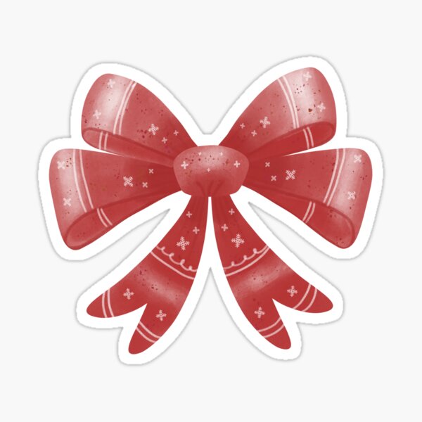 Gift Ribbon Bow Sticker - TenStickers